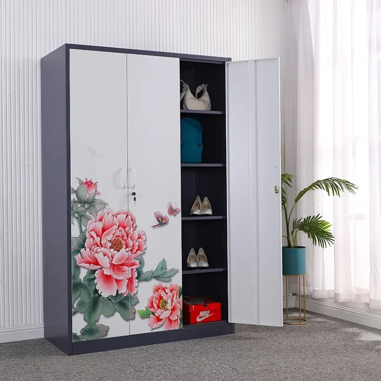 metal wardrobe with 3 customized doors